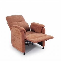 Fauteuil relax électrique PROCYON 1 place tissu terracotta