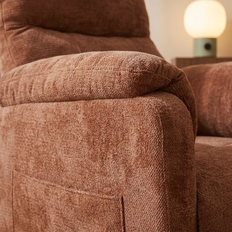 Fauteuil relax électrique PROCYON 1 place tissu terracotta