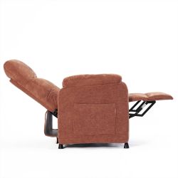 Fauteuil relax électrique PROCYON 1 place tissu terracotta