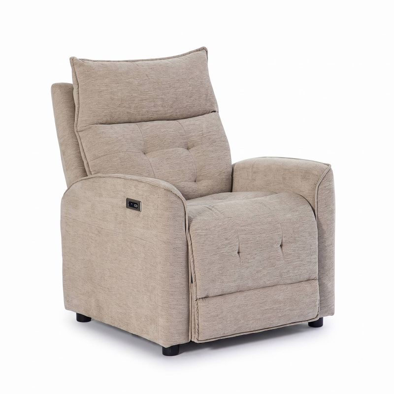 Fauteuil relax massant électrique EUPHOR 1 place tissu taupe