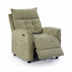 Fauteuil relax massant électrique EUPHOR 1 place tissu vert