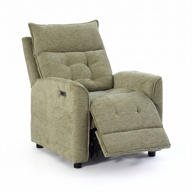 Fauteuil relax massant électrique EUPHOR 1 place tissu vert