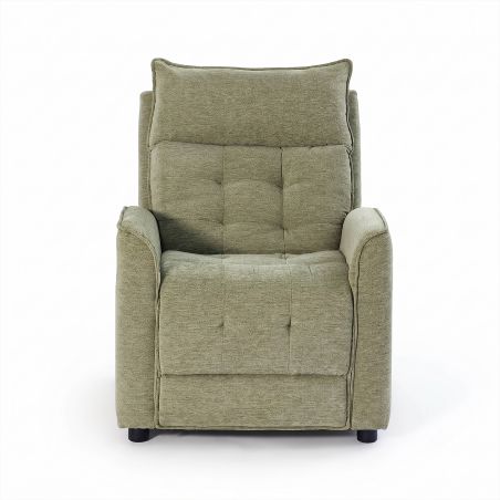 Fauteuil relax massant électrique EUPHOR 1 place tissu vert