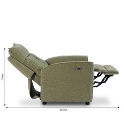 Fauteuil relax massant électrique EUPHOR 1 place tissu vert