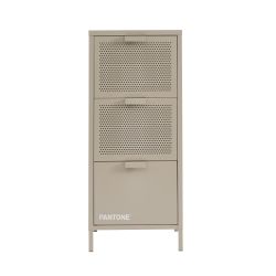 Caisson de bureau PANTONE métal taupe 3 tiroirs h105cm