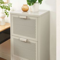 Caisson de bureau PANTONE métal beige sable 3 tiroirs h105cm