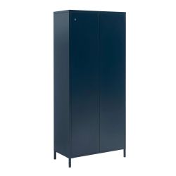 Vaisselier PANTONE en verre cannelé et métal bleu nuit h180cm