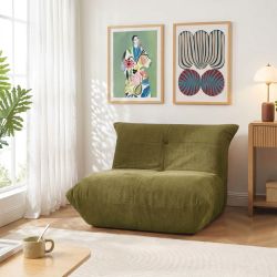 Fauteuil compressé KAIDO 1 place en mousse et tissu vert