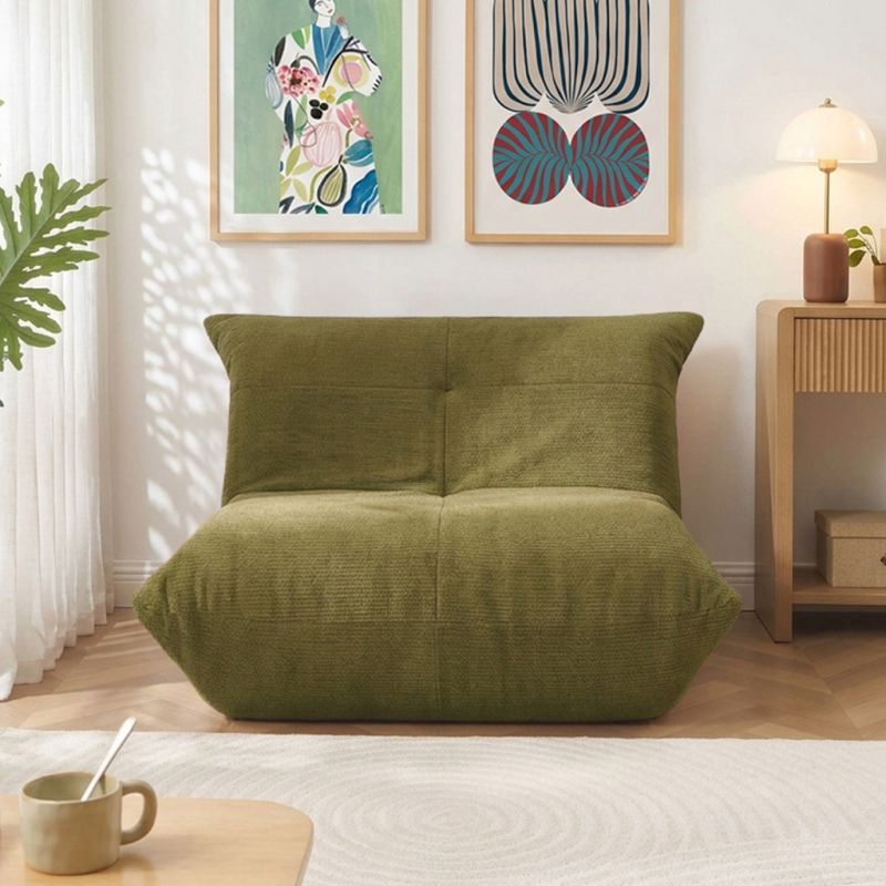 Fauteuil compressé KAIDO 1 place en mousse et tissu vert