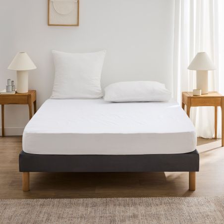 Protège-matelas MOLLY 160x200 cm blanc