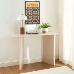 Console KARIA effet laqué beige