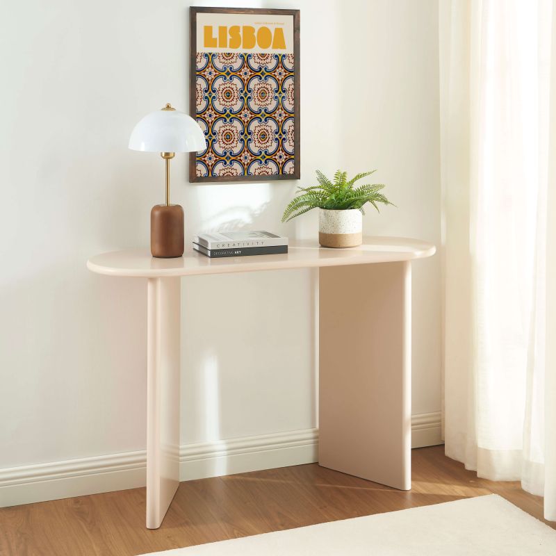 Console KARIA effet laqué beige