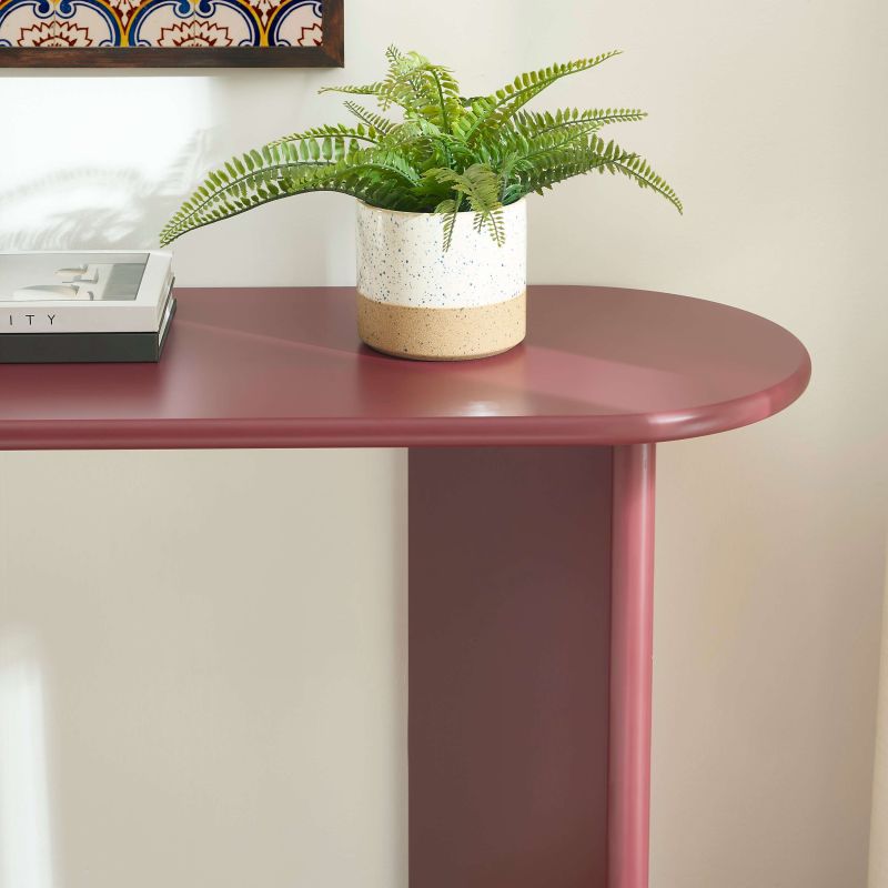 Console KARIA effet laqué bordeaux