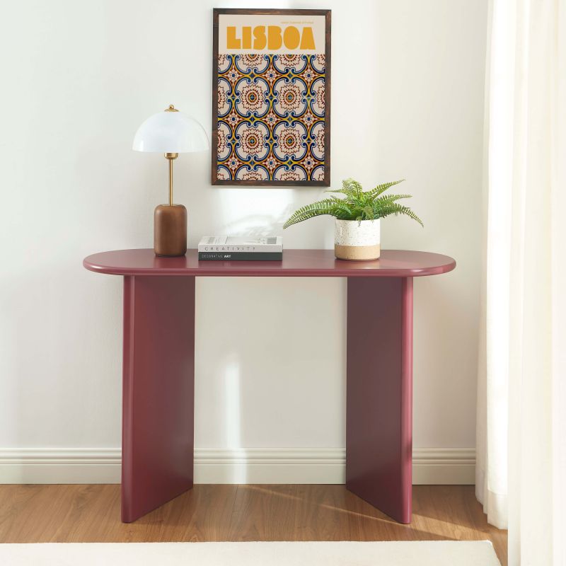 Console KARIA effet laqué bordeaux