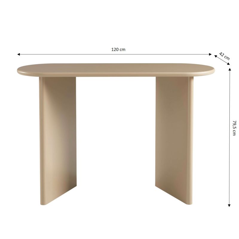 Console KARIA effet laqué caramel