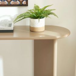Console KARIA effet laqué caramel