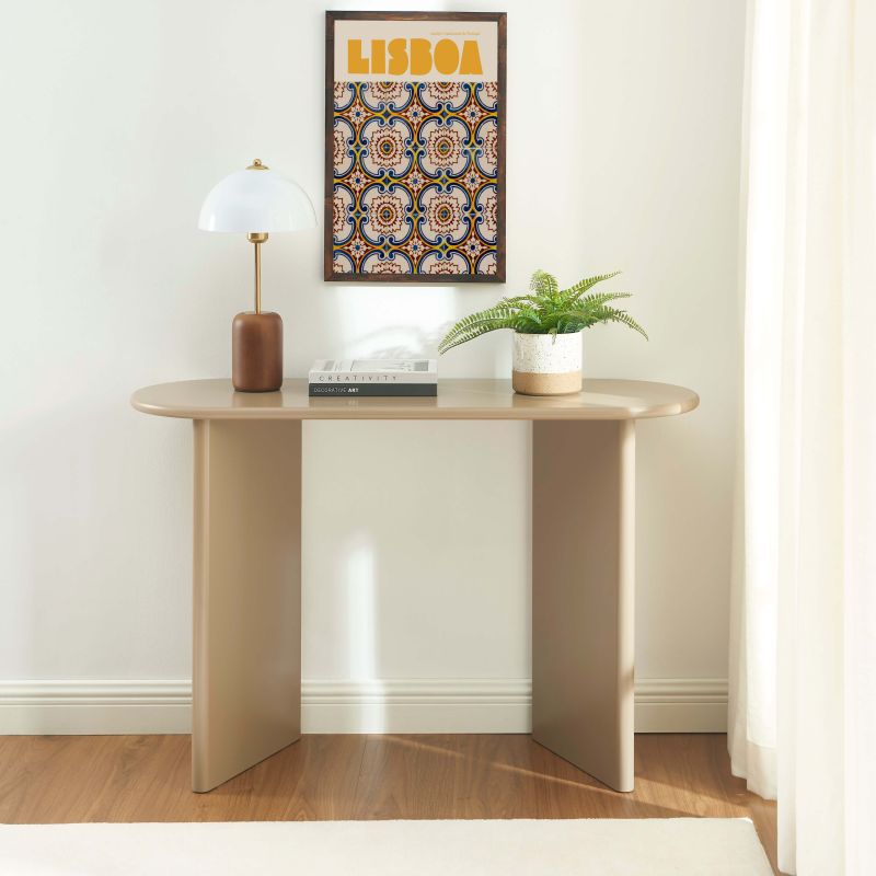 Console KARIA effet laqué caramel