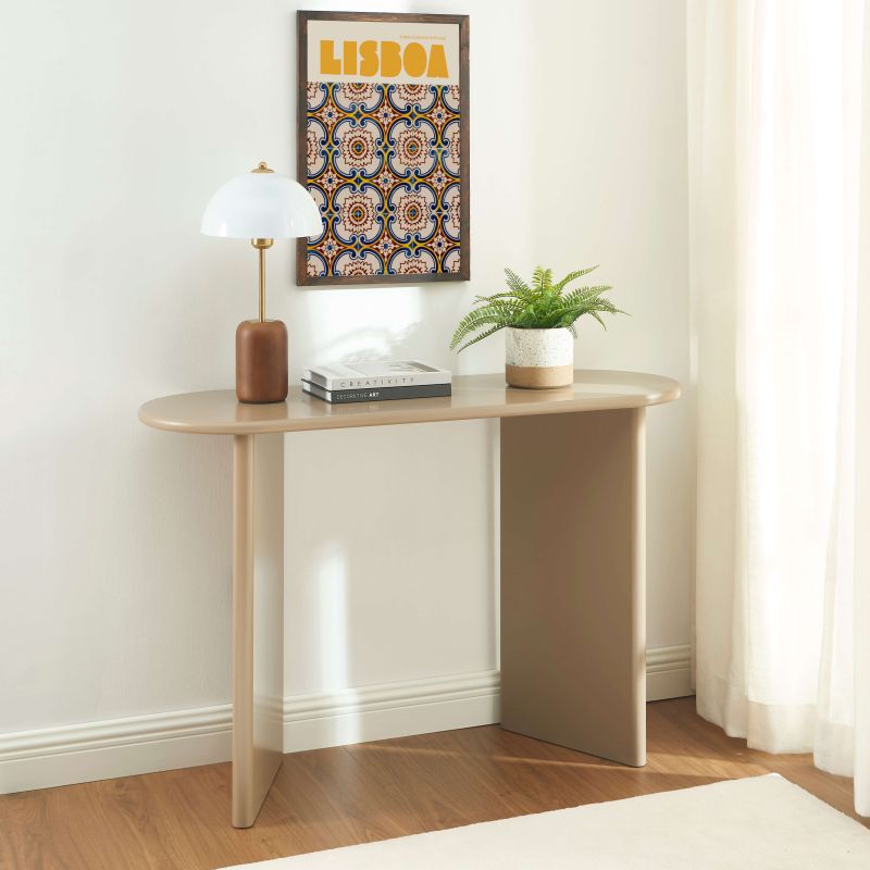 Console KARIA effet laqué caramel