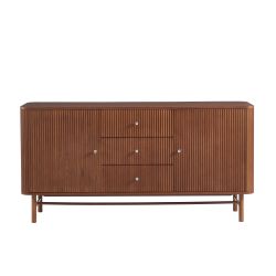 Buffet SKANSEN placage chêne teinté noyer 160cm