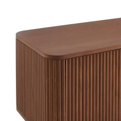 Meuble TV SKANSEN placage chêne teinté noyer 180 cm