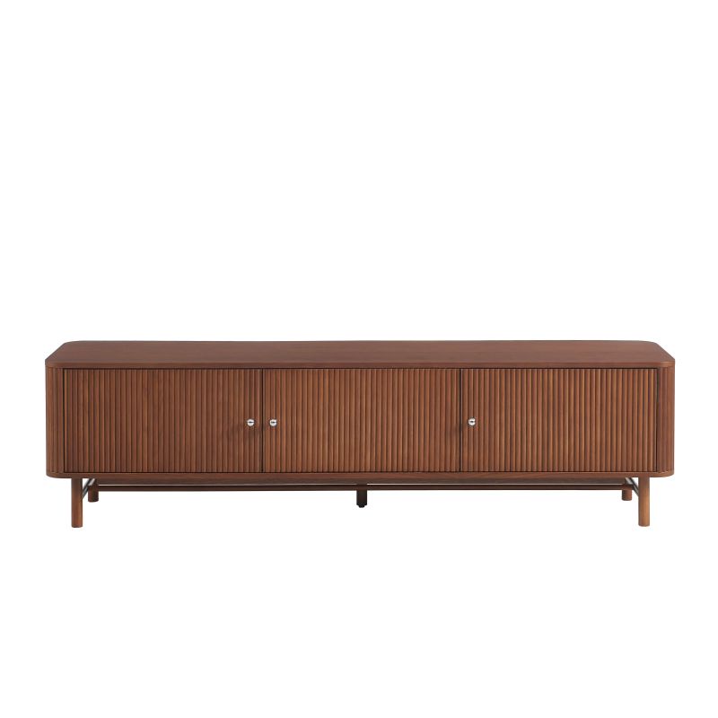 Meuble TV SKANSEN placage chêne teinté noyer 180 cm