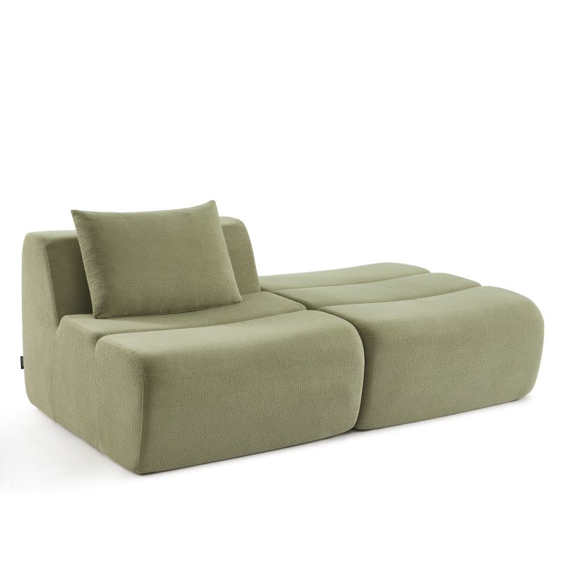 Chauffeuse PANTONE 1 place tissu vert amande