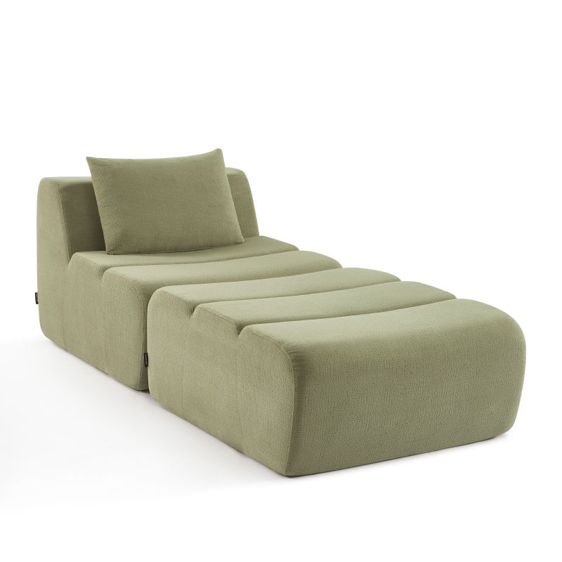 Chauffeuse PANTONE 1 place tissu vert amande