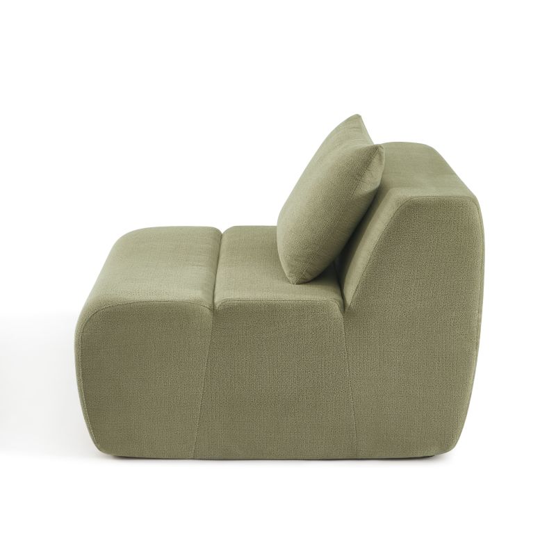 Chauffeuse PANTONE 1 place tissu vert amande