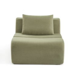 Chauffeuse PANTONE 1 place tissu vert amande