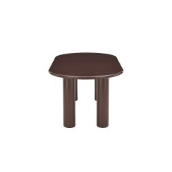 Table de séjour NORI laquée brillante marron chocolat 200cm