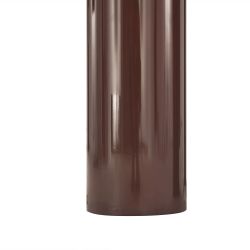 Table de séjour ronde NORI laquée brillante marron chocolat 120cm