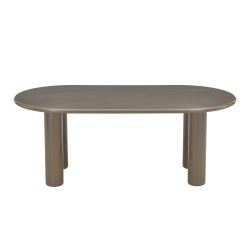 Table de séjour NORI laquée brillante vert sepia 200cm