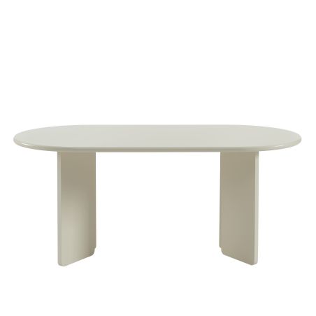 Table à manger ovale SONIA laquée cachemire
