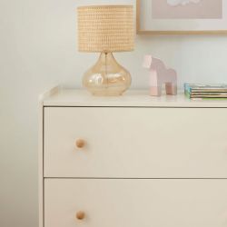 Commode enfant MONA 3 tiroirs beige 86cm