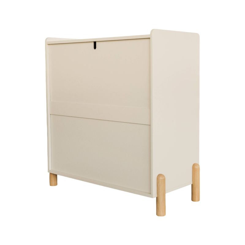 Commode enfant MONA 3 tiroirs beige 86cm