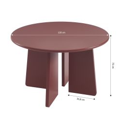 Table à manger JALIA laquée cerise