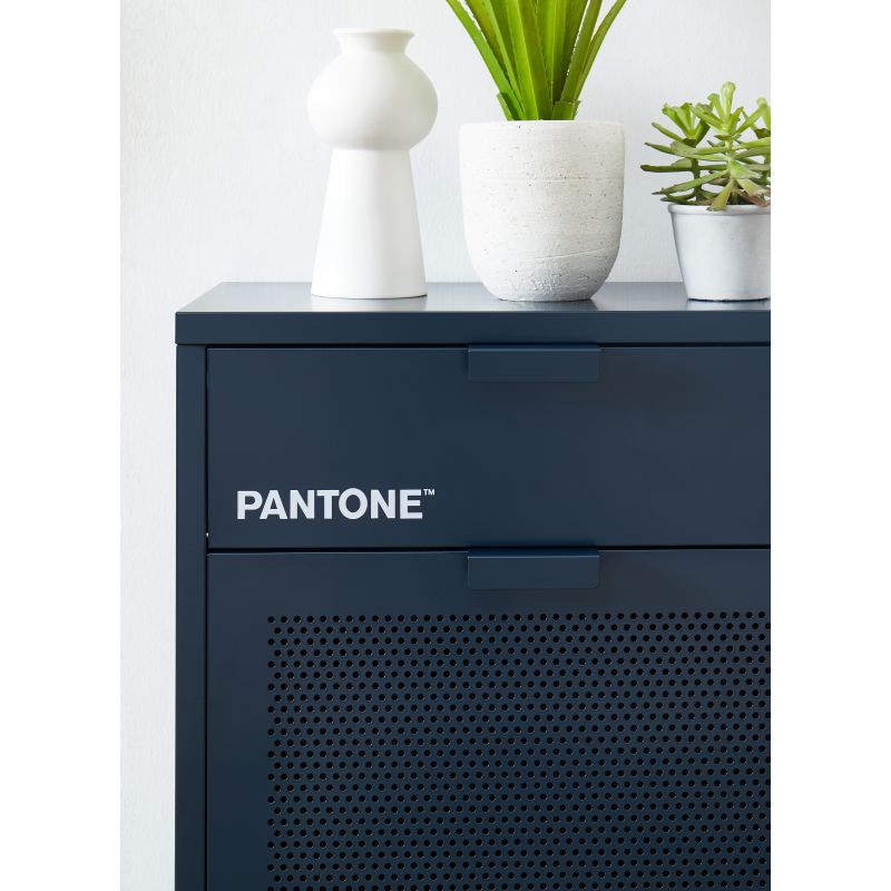 Meuble à chaussures PANTONE métal bleu nuit