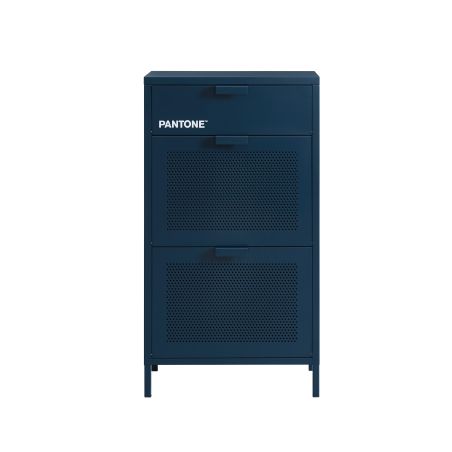 Meuble à chaussures PANTONE métal bleu nuit