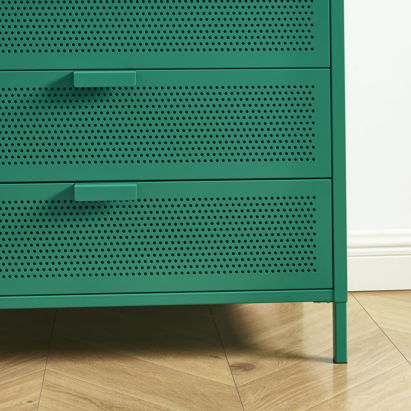 Commode PANTONE 4 tiroirs métal émeraude 80cm