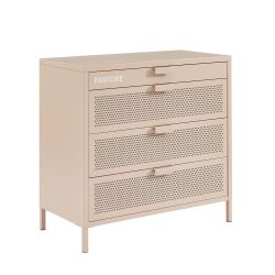 Commode PANTONE 4 tiroirs métal rose blush 80cm