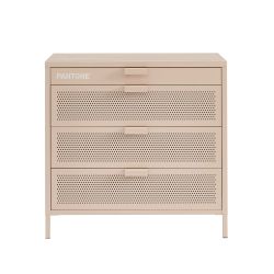 Commode PANTONE 4 tiroirs métal rose blush 80cm