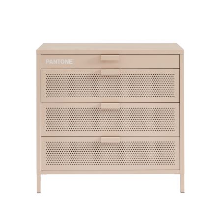 Commode PANTONE 4 tiroirs métal rose blush 80cm