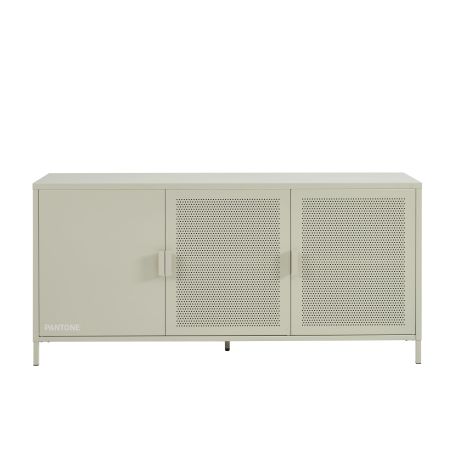 Buffet PANTONE 3 portes métal beige sable 160cm