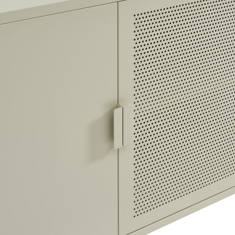 Buffet PANTONE 3 portes métal beige sable 160cm