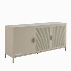 Buffet PANTONE 3 portes métal taupe 160cm