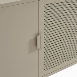 Buffet PANTONE 3 portes métal taupe 160cm