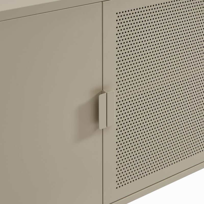 Buffet PANTONE 3 portes métal taupe 160cm