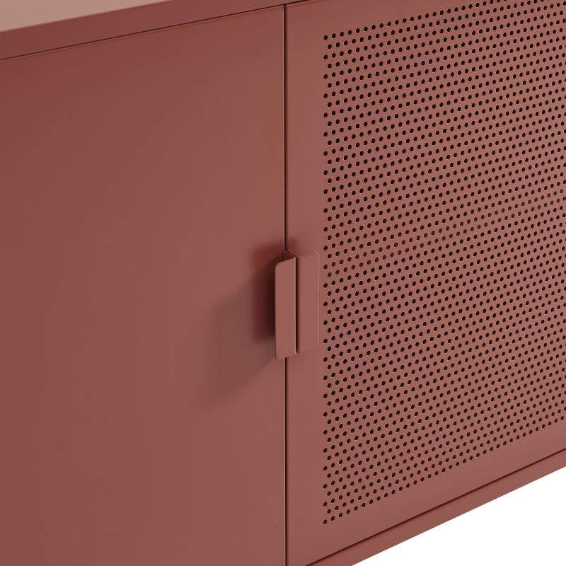 Buffet PANTONE 3 portes métal terracotta 160cm