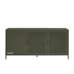 Buffet PANTONE 3 portes métal vert olive 160cm