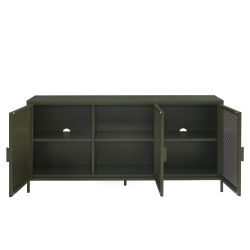 Buffet PANTONE 3 portes métal vert olive 160cm